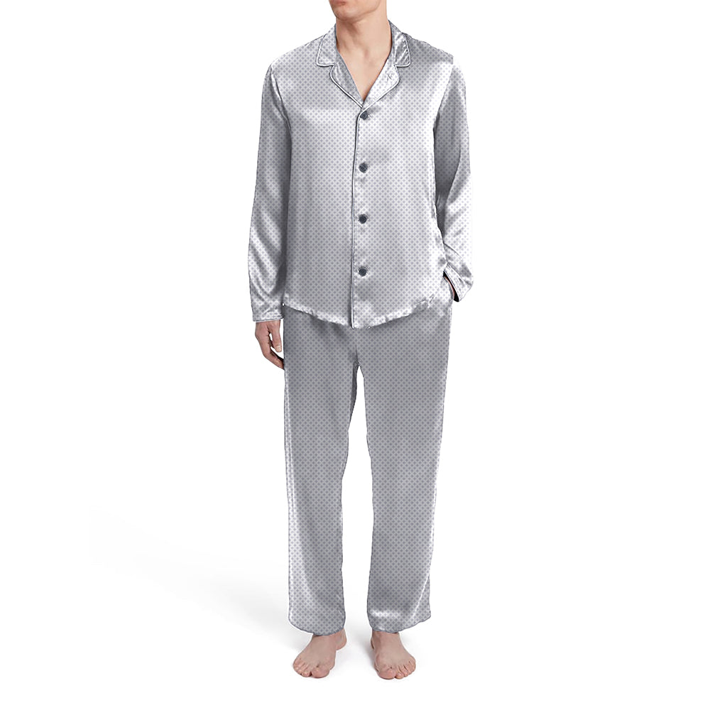 Mens check Silky Satin Pajama Set