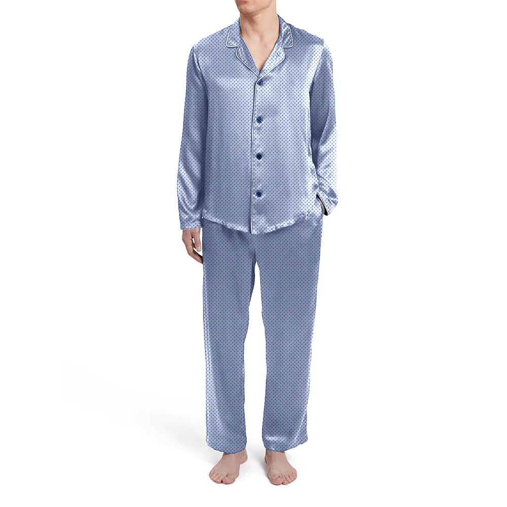 Mens check Silky Satin Pajama Set