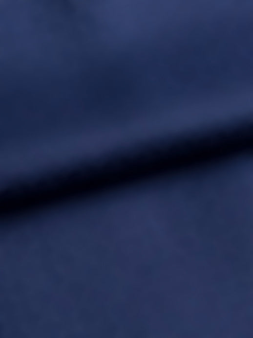 Navy Silky Satin Robe with Contrasting Blue Shawl Collar