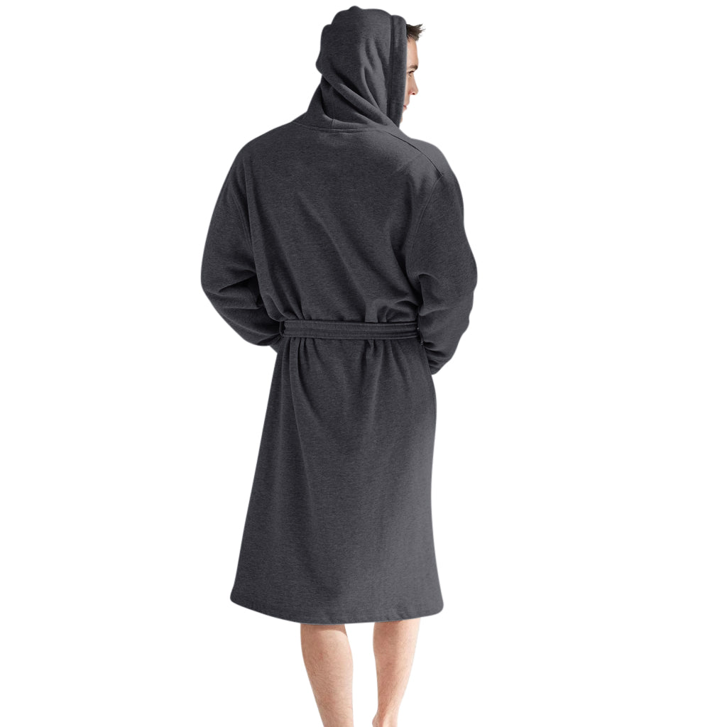 Hooded Sweatshirt Style Robe - Grey