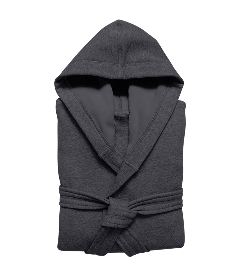 Hooded Sweatshirt Style Robe - Grey