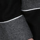 Wool Blended Black Smoking Jacket with Grey Collar
