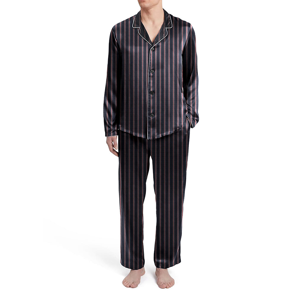 Black silk pyjamas discount set