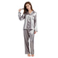 Satin Pajama Set - Grey