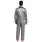 Silky Satin Pajama Set for Men - Grey