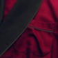Heavyweight Burgundy Silky Satin Robe with Contrasting Black Shawl Collar